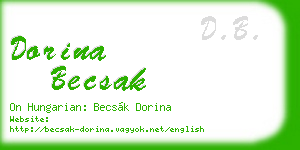 dorina becsak business card